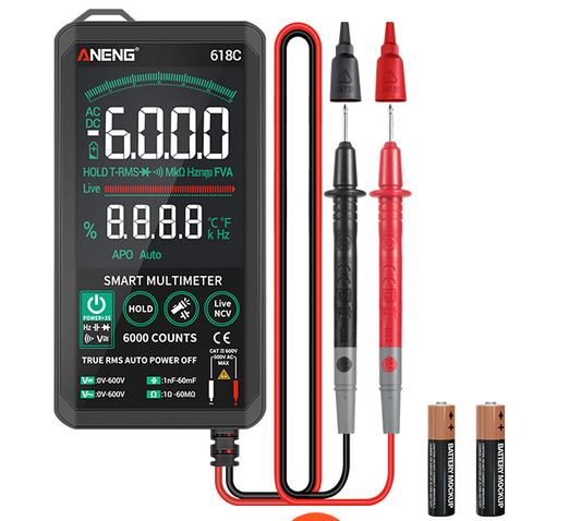 Color: Green - Digital LCD Multimeter AC DC Voltmeter Ammeter Ohmmeter