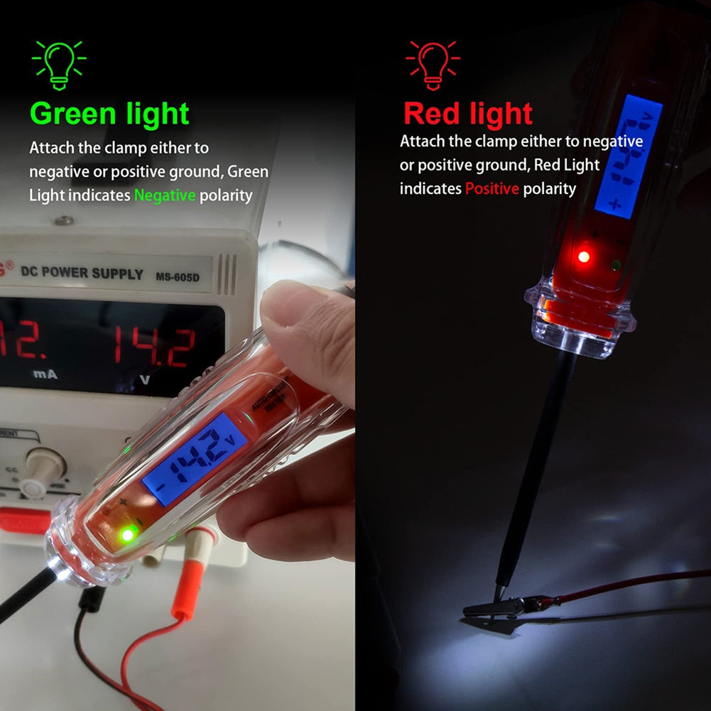 Automotive Test Light Dc 3-60v Light Tester Heavy Duty Auto Ciruit Tester Electric Test Pen Orange